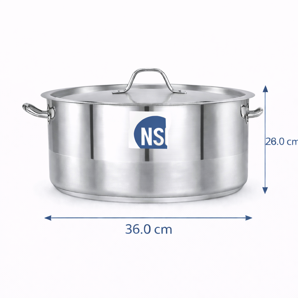 Pradeep Stainless Steel Cookpot 20 Litre - Cook Plot 1/2 Size 36 x 20 cm