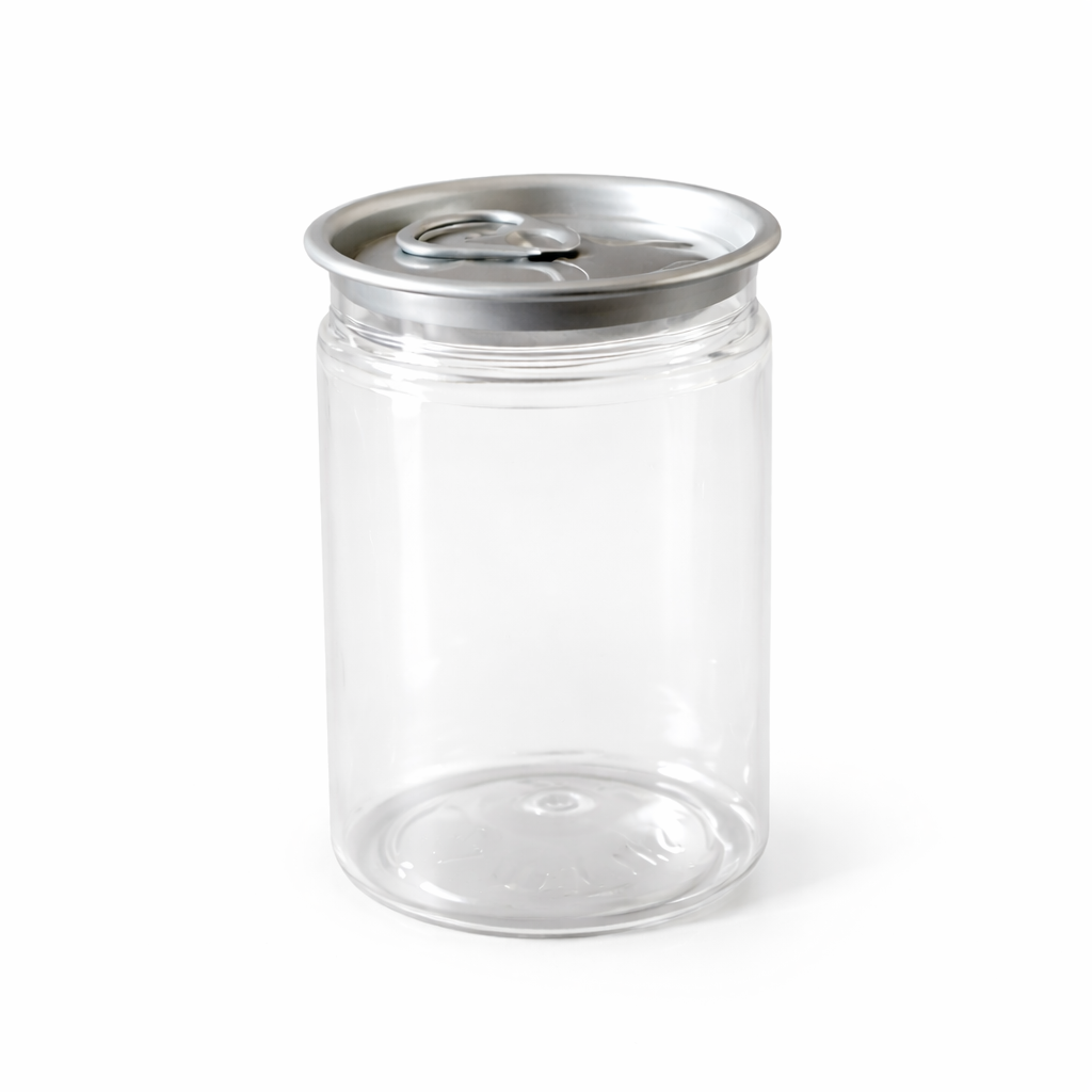 53mm PET Beverage Can with Easy Open Lid 160ml - PSBCAN160
