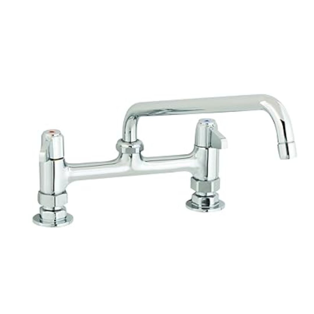 Pre-Rinse Deck-Mount Single-Hole Faucet with 10" Swing Nozzle | 5F8DLX12