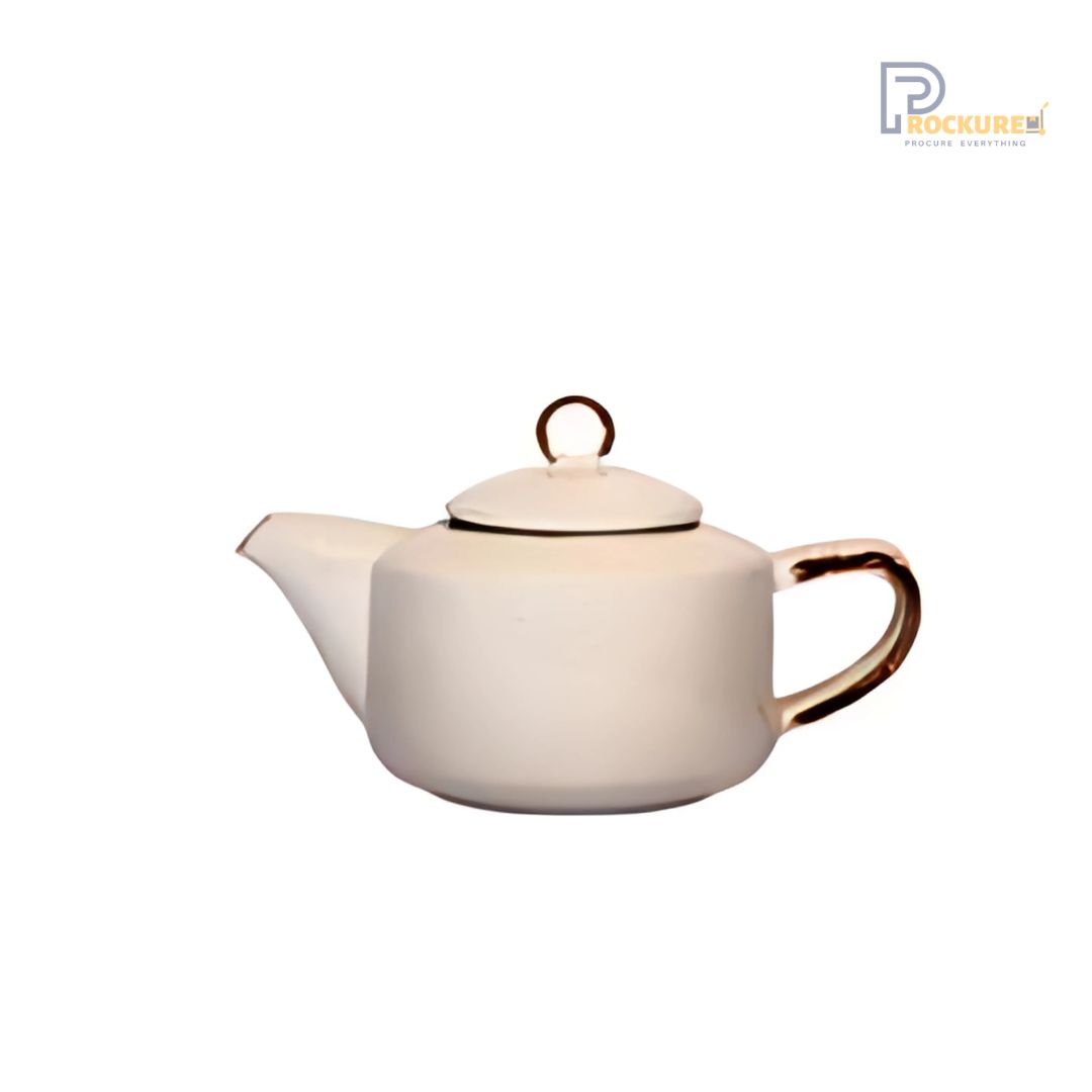 Sanaai Speckled Brown Tea Pot - 685ml Porcelain Pot for Restaurants & Hotels (Carton of 12 Pc)