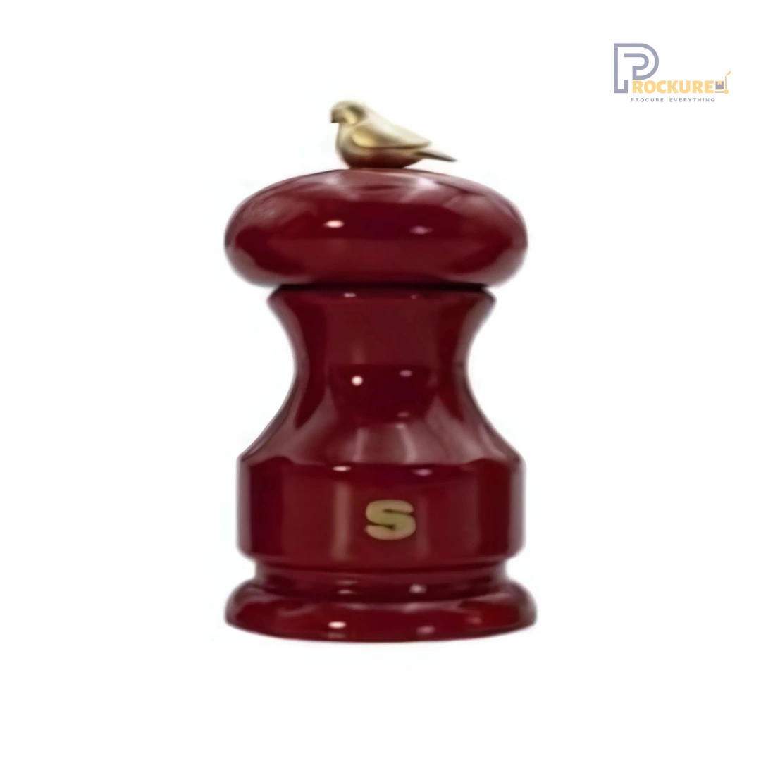 Bisetti Bird Pepper Mill 11 cm (Red Glossy Lacquered) | Stylish & Compact