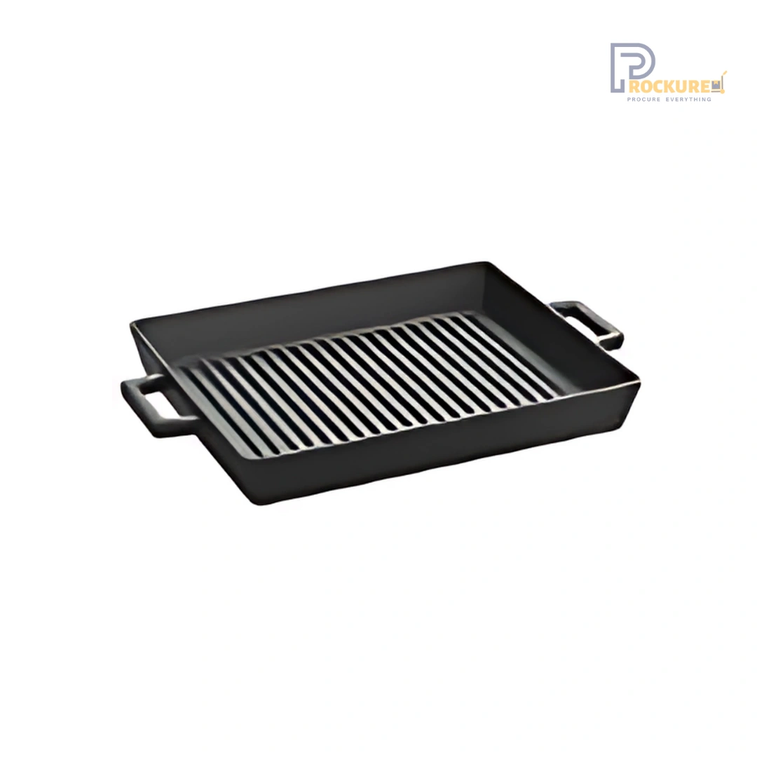 Griddle/Grill – Spacious Cooking Surface & Metal Handles – Lava (26x45 cm, 3.43L)