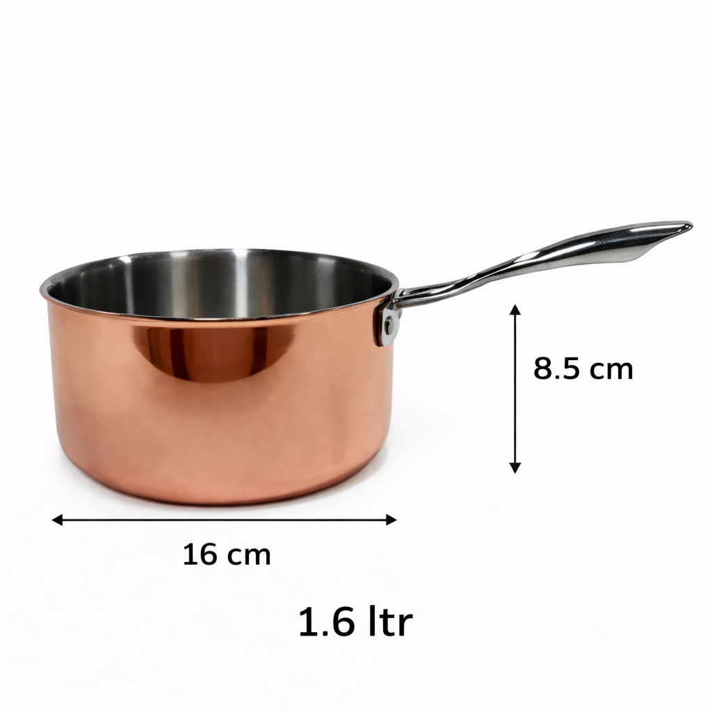 Pradeep triply Sauce Pan 1.6 Litre with Copper Finish