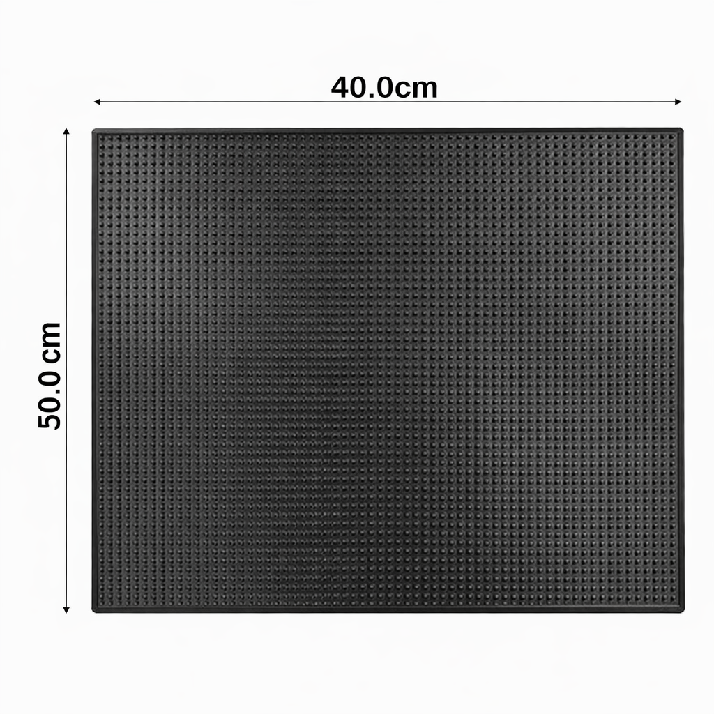 Bar Mat 40 x 50 CM Black Rubber/PVC Anti-Slip BRMTS-3