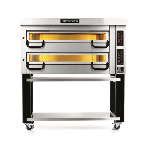 PizzaMaster PM 722ED Electric Pizza Oven with Stone 2 Deck 28 x 28 Inch