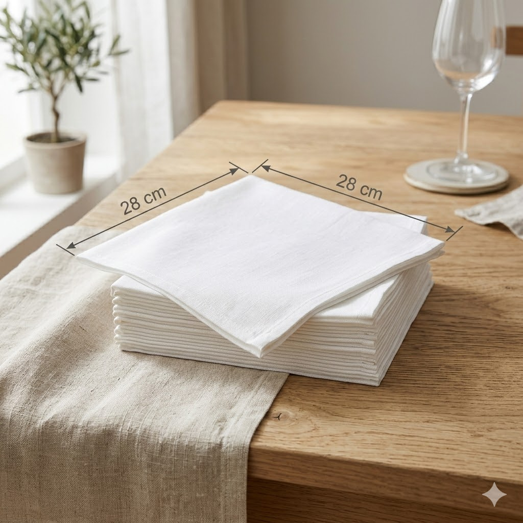 Plain White Tissue Paper 2Ply 28x28cm