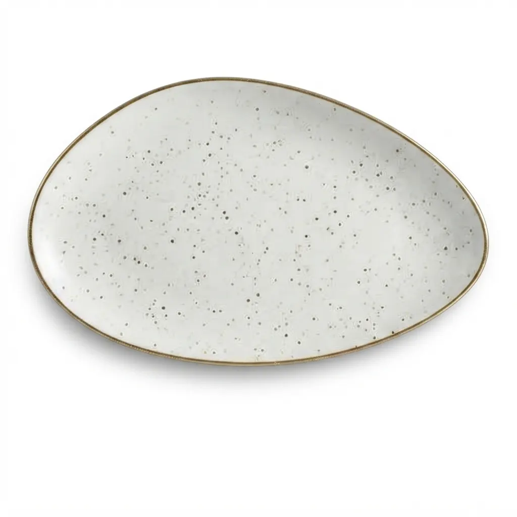 Meraami Polar Ceramic Almond Platter 26 cm