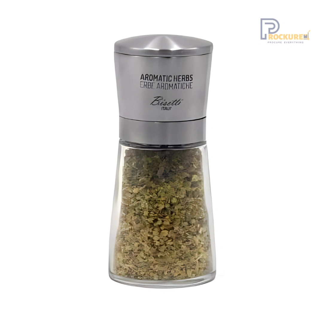 Bisetti La Spezia Herbs Mill 14.5 cm (Glass) | Aromatic & Efficient