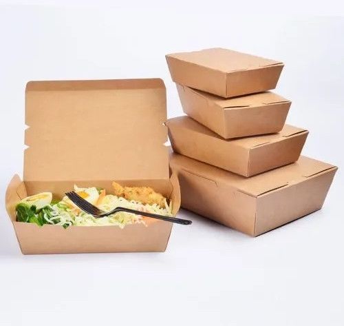 500ml Paper Food Box - Kraft(Brown)| Disposable, Food-Grade Paper, Eco-Friendly