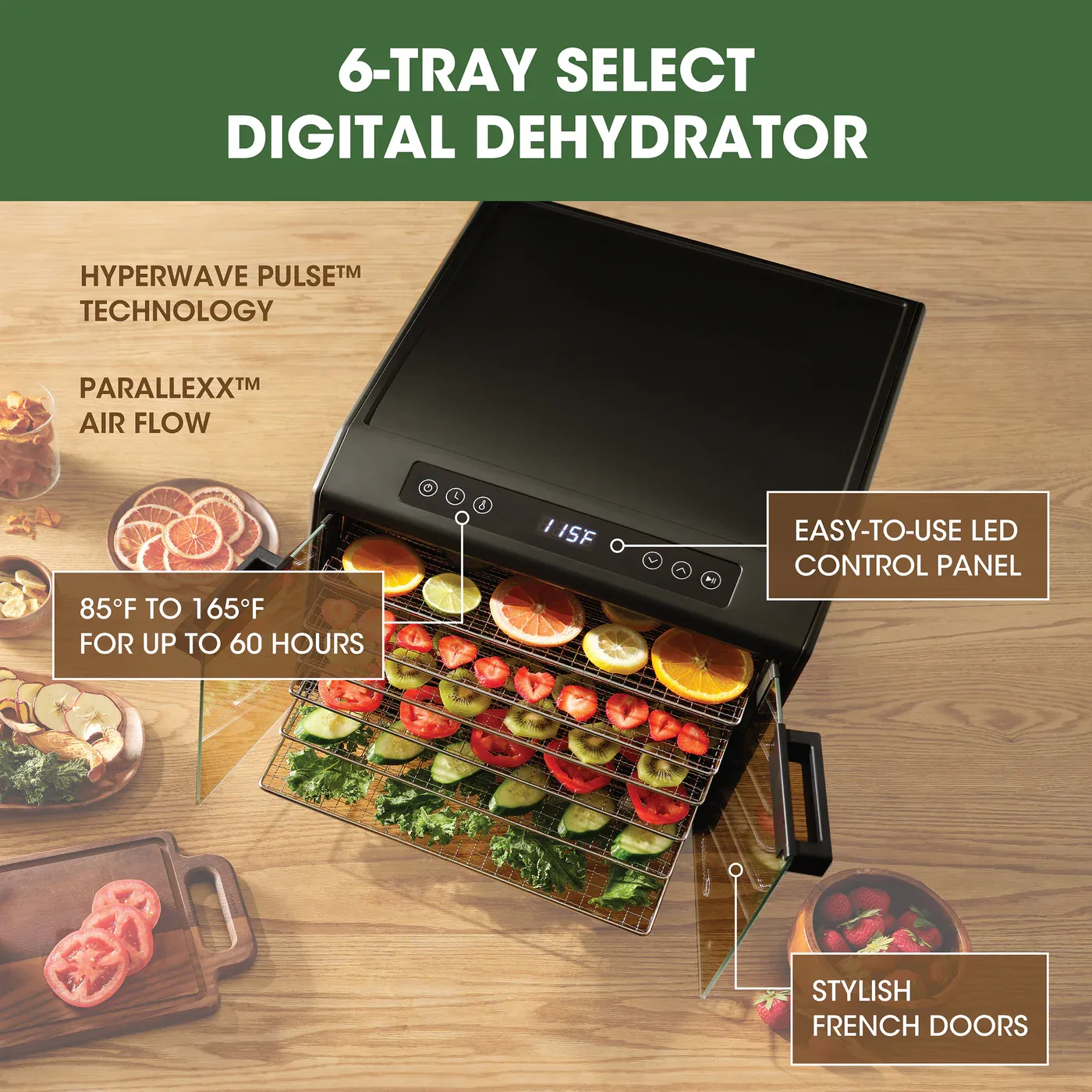 Excalibur Dehydrator SS 6-Tray Select with 1 year Warranty 3
