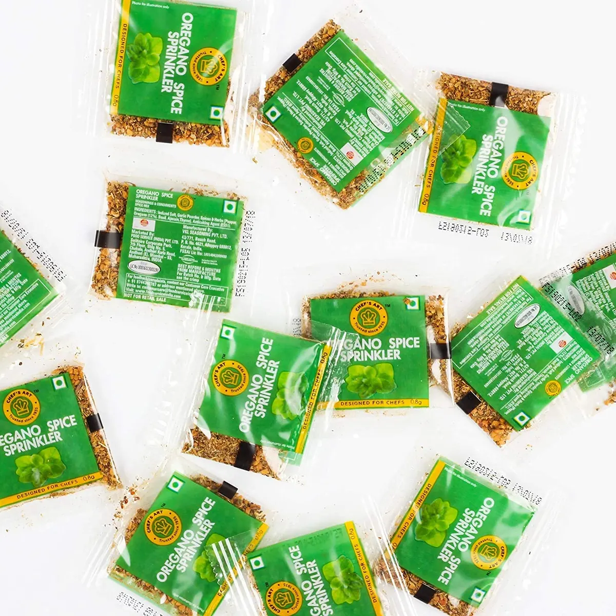 Chef's Art Oregano Spice Sprinkler 0.8 gm Sachets 3