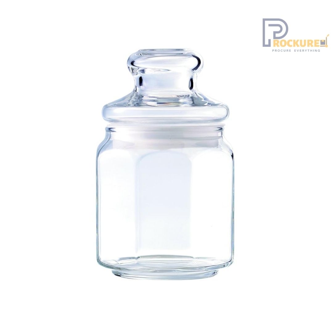 Ocean Tulip Jar with Glass Lid - 510ml Storage for Kitchen & Dining | 6 pc Carton