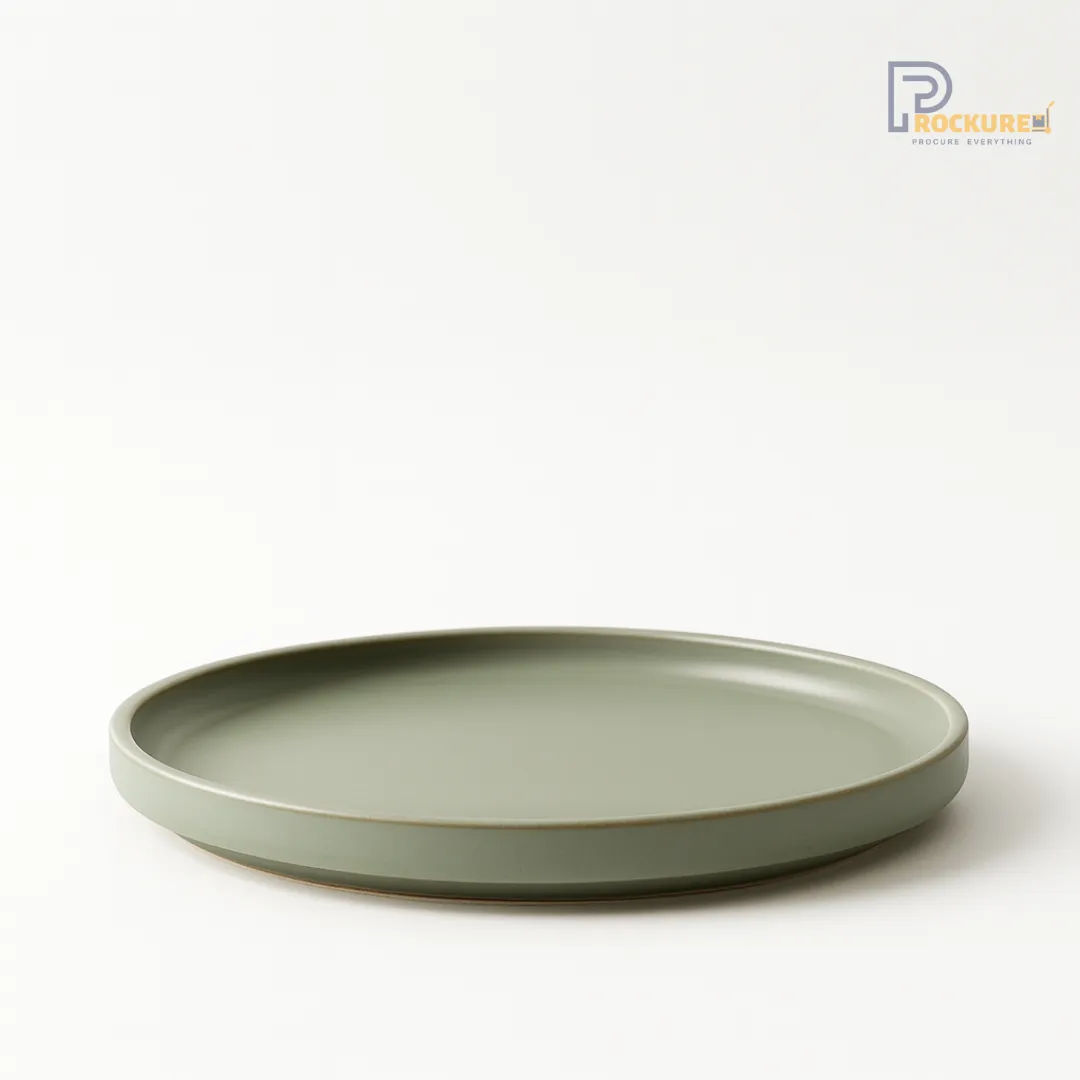 Modern Green Porcelain 14.9CM Tea Saucer – (Set of 48) – Sanaai