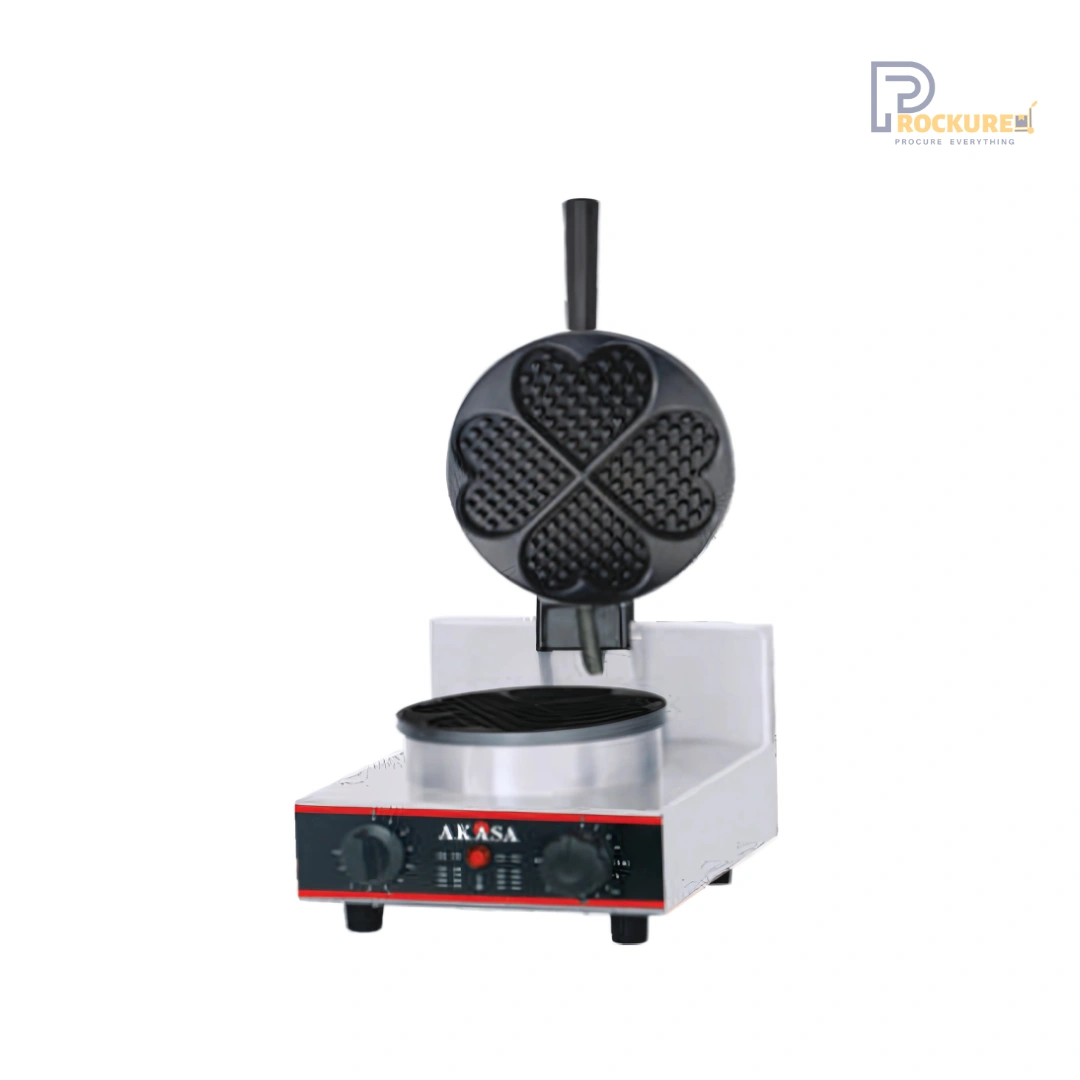 HWM7 Heart-Shaped Waffle Maker – 230V, 1.2kW, Perfect for Desserts & Cafés