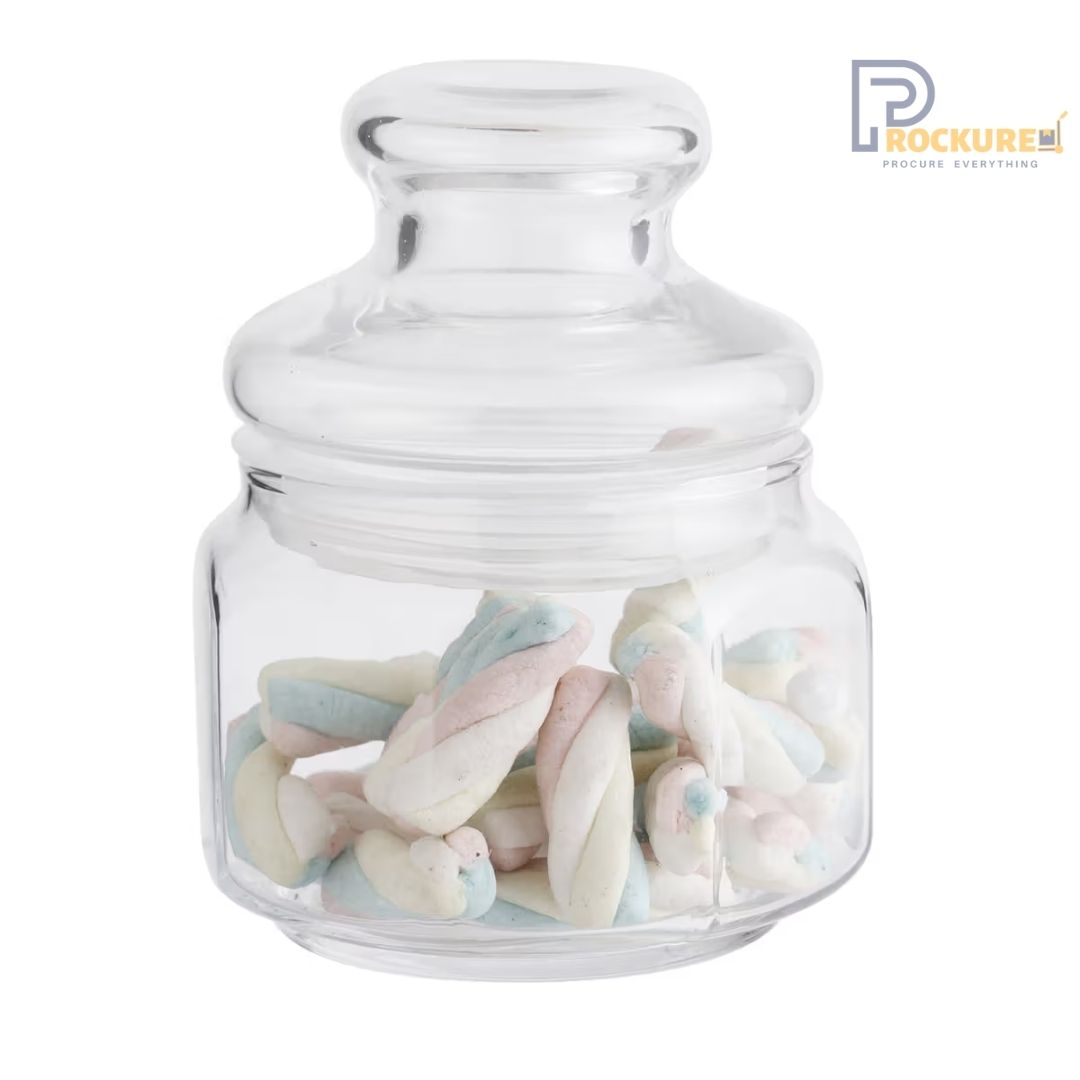 Ocean Tulip Jar with Glass Lid 350ml - Perfect for Condiments & Storage (6 pc Carton)