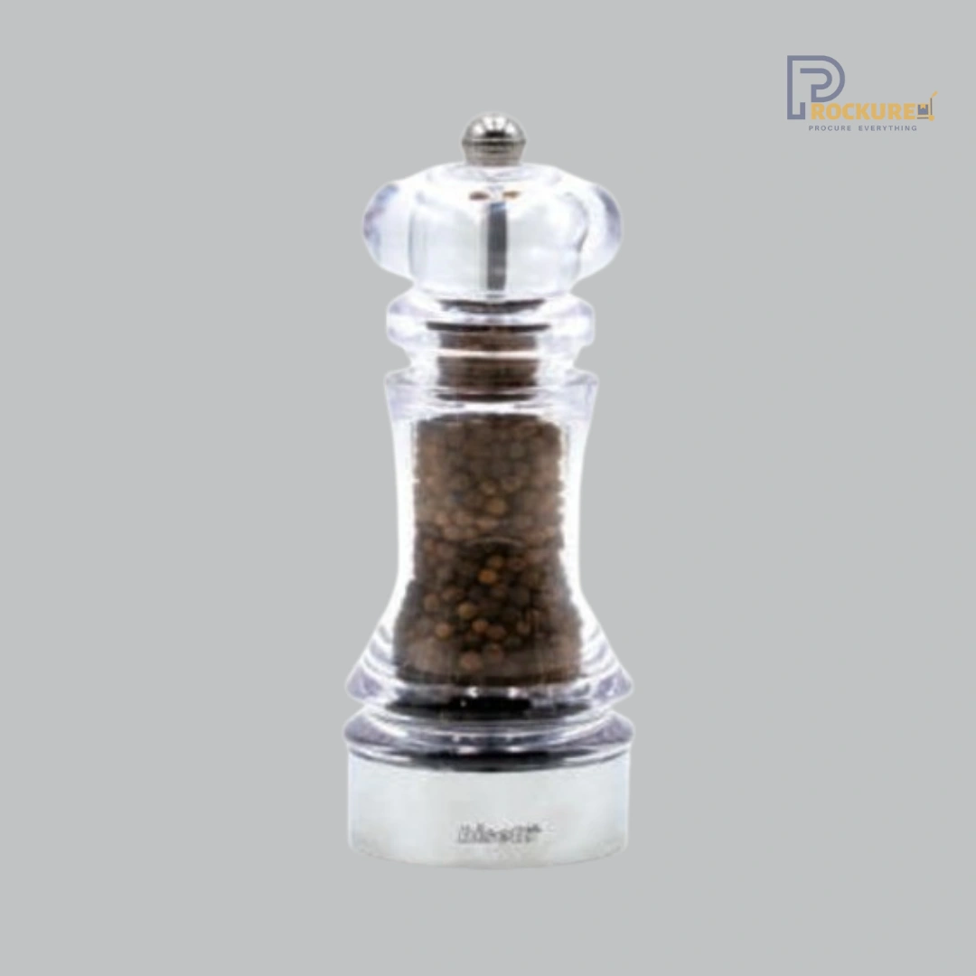 Bisetti Perugia Pepper Mill 18 cm (Acrylic Round) | Sleek & Functional
