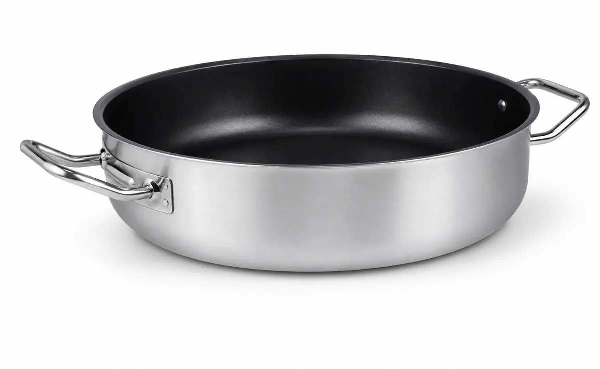 AVON Non-Stick Shallow Casserole with Encapsulated Base 45 cm Diameter, 10 cm Height, 16 L Capacity