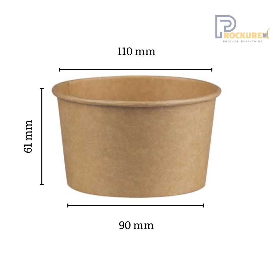 Kraft Brown Paper Bowl | 350 ml