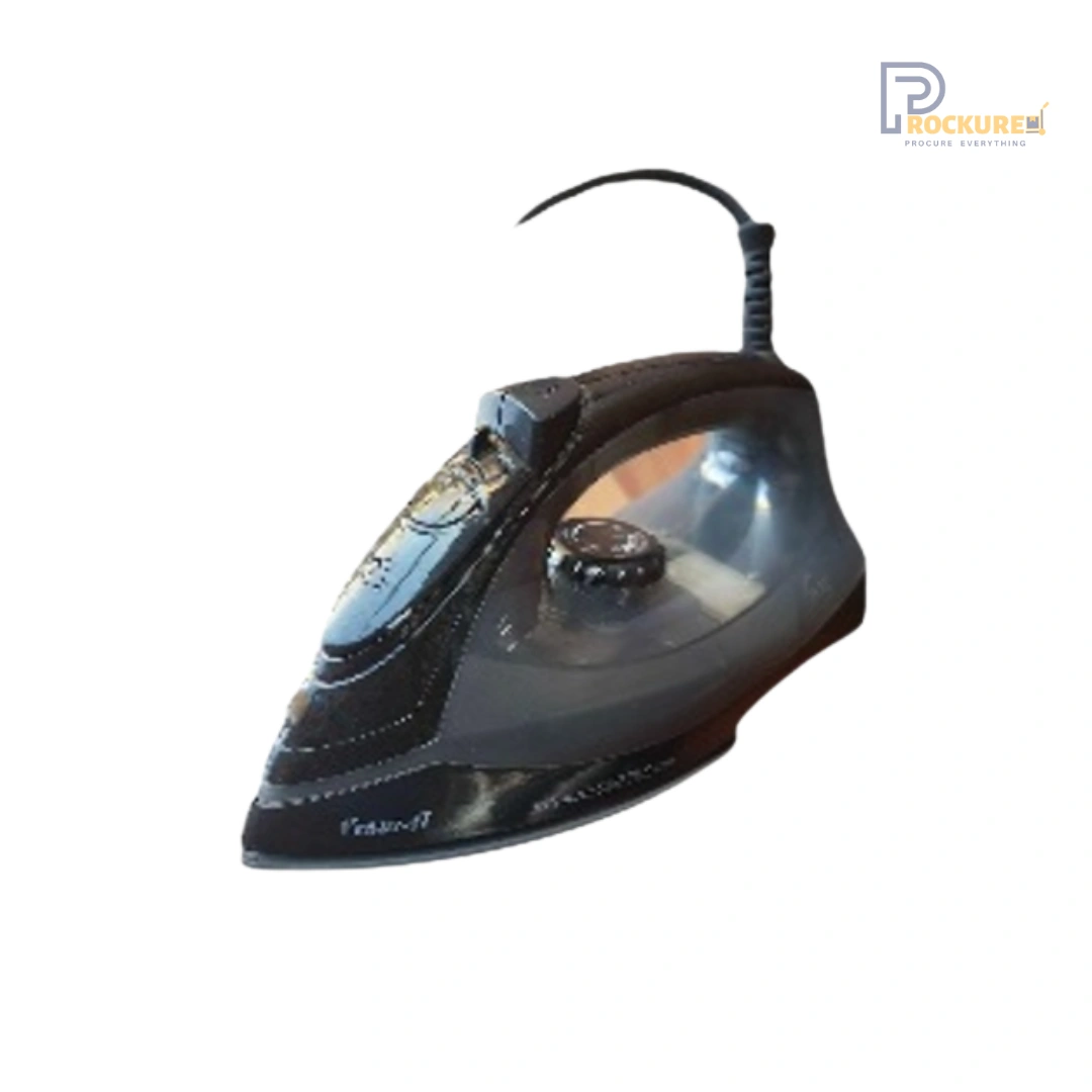 JVD Venus II Steam Iron – 1250W, Auto-Cut, Ceramic Soleplate, Black