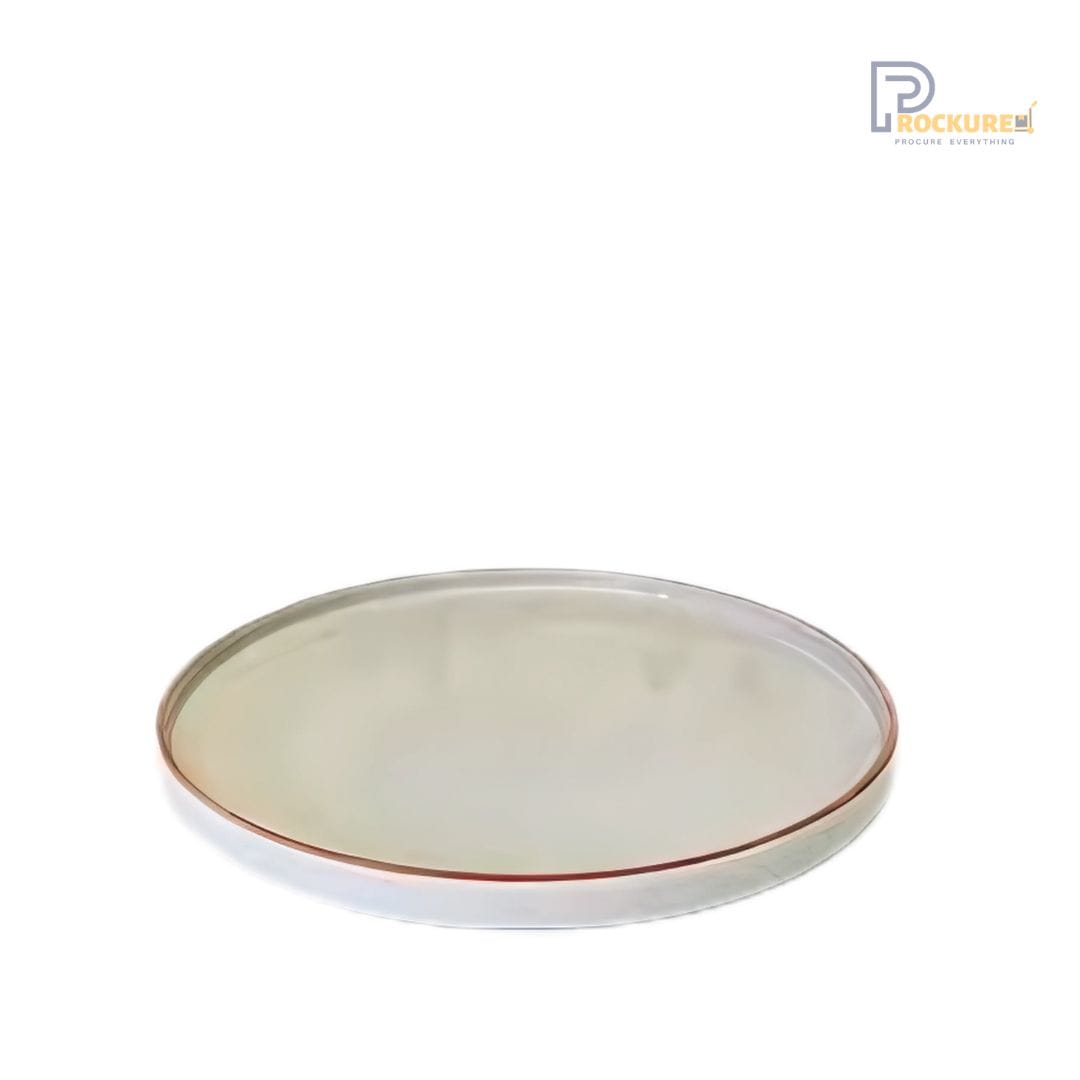 Sanaai Speckled Brown Edge Plate Big - 25.5 cm Porcelain Plate for Fine Dining (Carton of 12 Pc)
