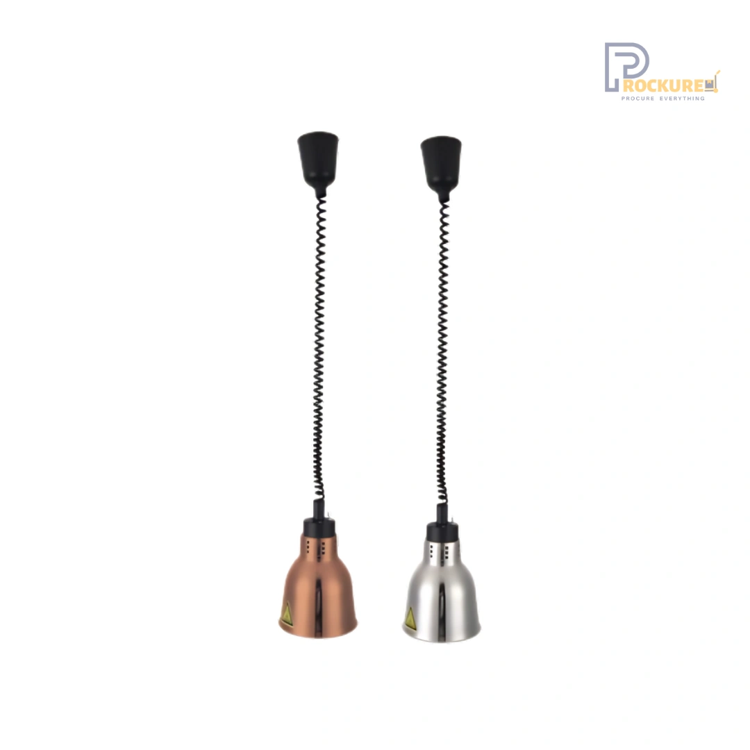 Imported Retractable Head Lamp – 250W Electric Food Heating Lamp, Adjustable Height
