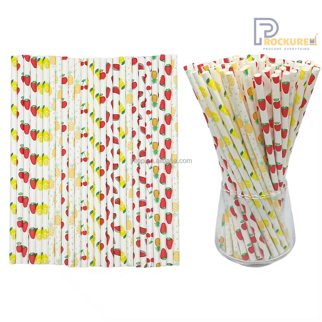 12mm Printed Paper Straws | 330 GSM
