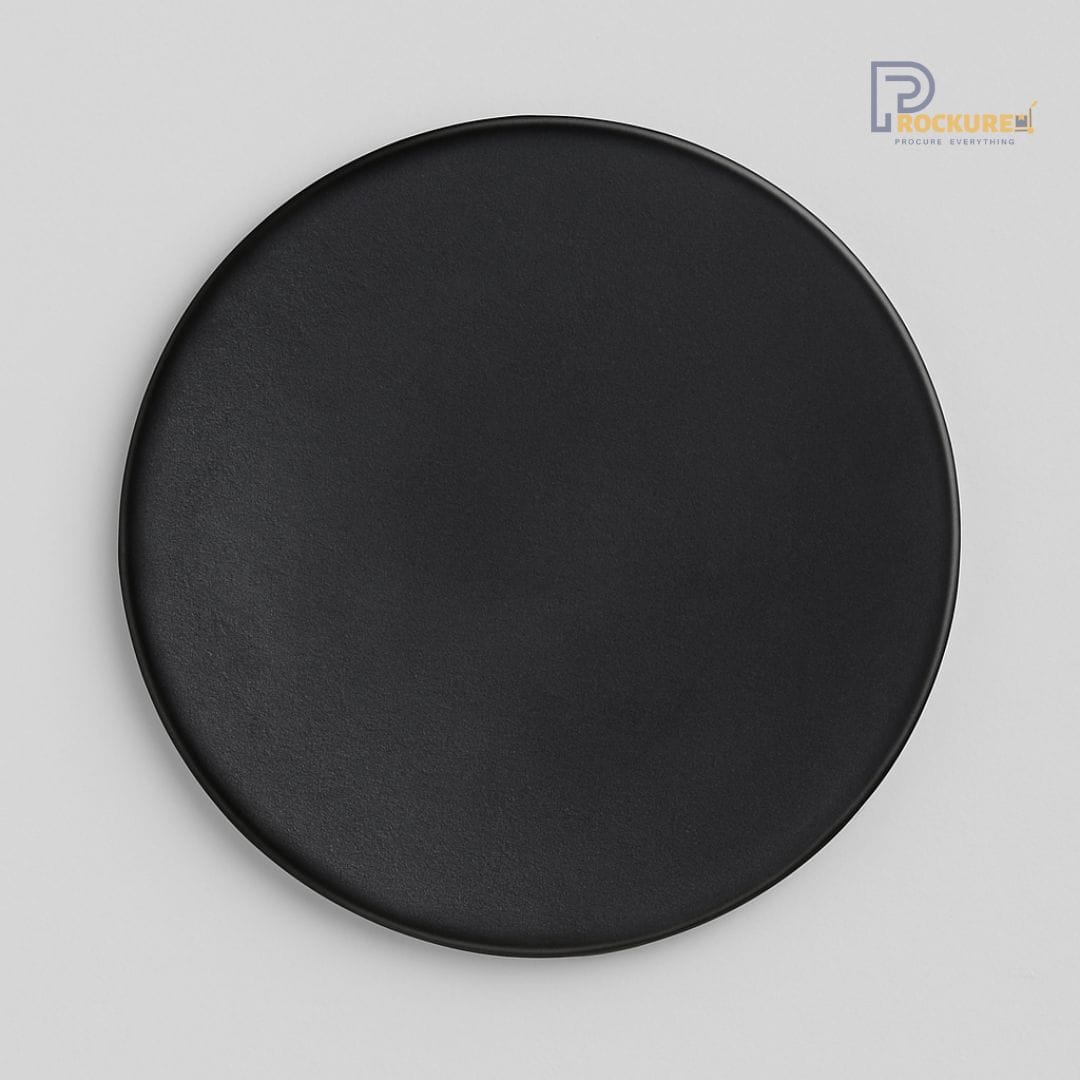 Sanaai Modern Black Edge Plate Big - 12 Pc Carton for Fine Dining & Restaurants