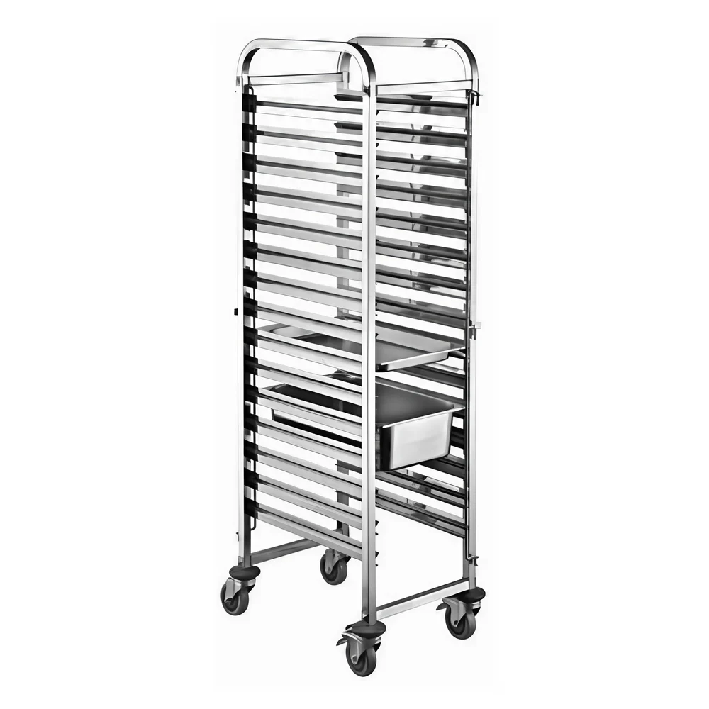 Avon GN Pan Trolley for 15 x GN 2/1 Pans 65mm | Stainless Steel Commercial Kitchen Transport