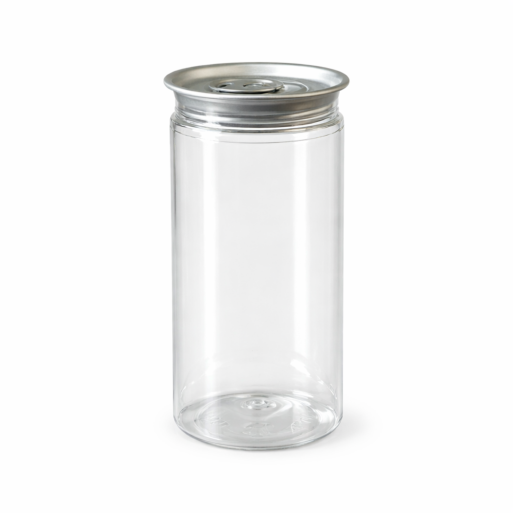 PET Beverage Can with Easy Open Lid 200ml - PSBCAN200