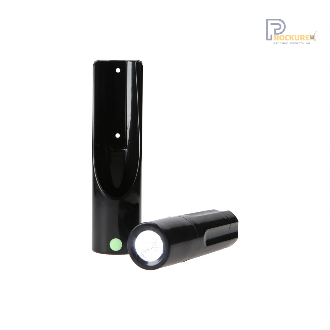 JVD Pharos Torch – 6 LED, Battery Operated, Wall-Mount, Black