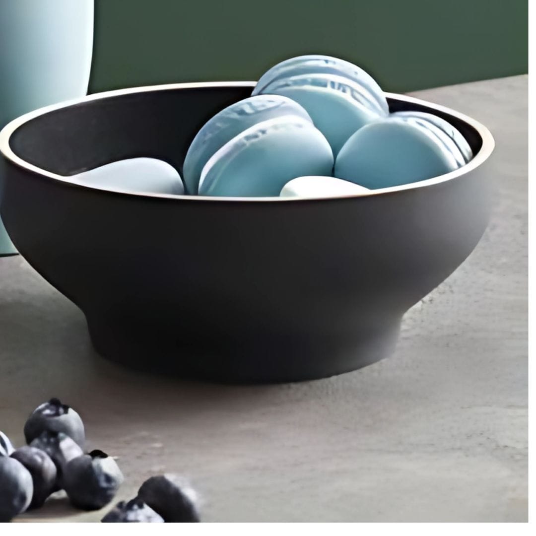 Sanaai Modern Black Service Bowl - 24 Pc Carton for Premium Dining