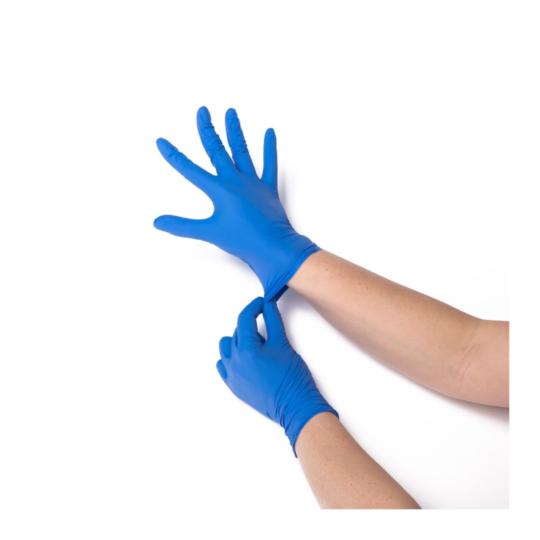 Blue Nitrile Gloves – Disposable, Powder-Free, Latex-Free (Pack of 100)