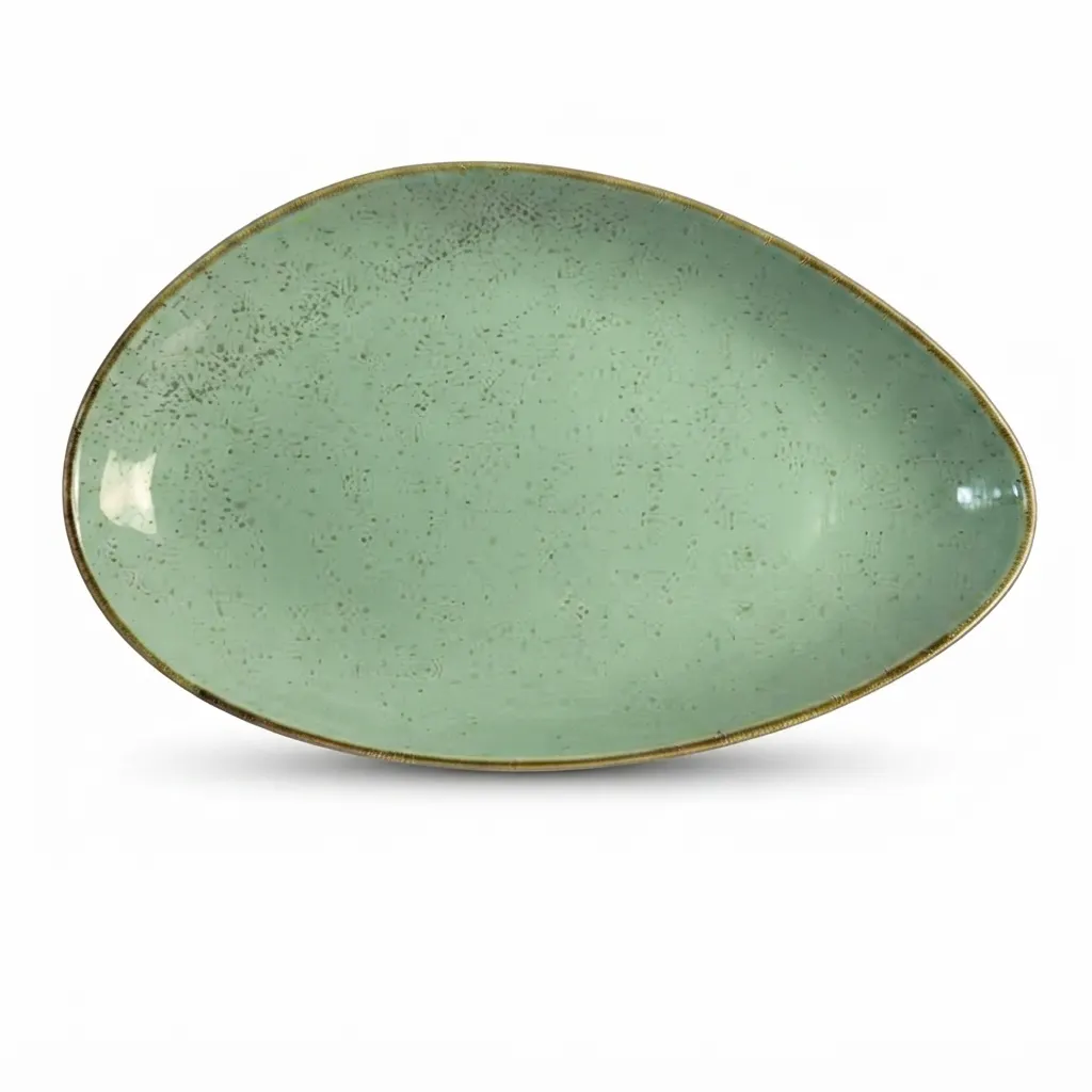 Meraami Aura Mint Ceramic Almond Platter 33 cm
