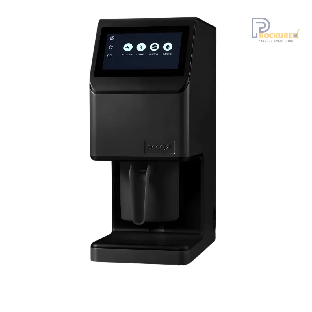 Pacojet 4 Commercial Ice Cream Maker –( includes  2-blade cutter, 4-blade cutter and  12 pcs Synthetic Plastic beaker with lid )