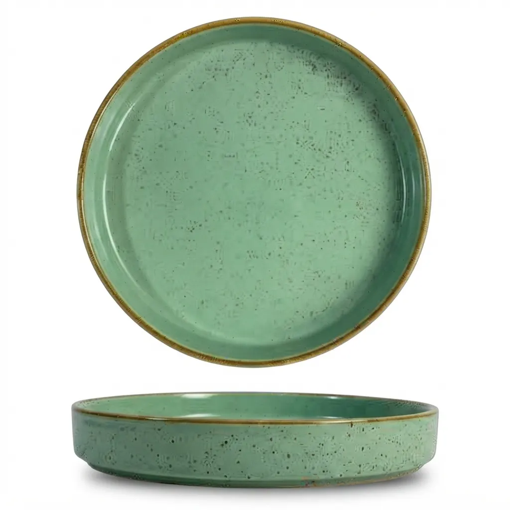 Meraami Aura Mint Ceramic Edge Plate 24 cm