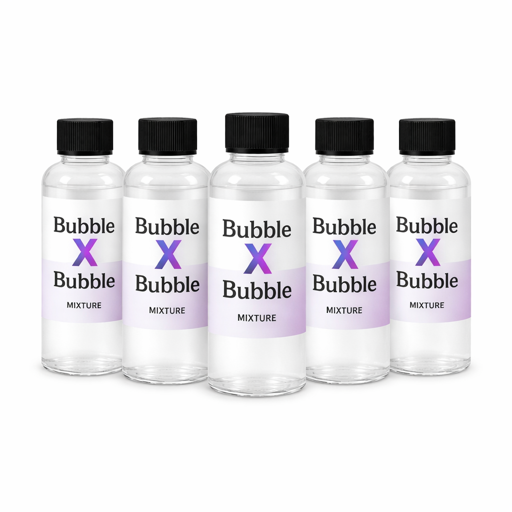 Bubble X Bubble Mixture 180ml for Smoke Bubble Machine 5×180ml Refill Pack - BXBM001-5