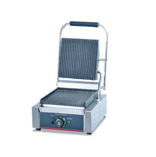 Commercial Single Contact Grill Model 811 Ribbed Plates