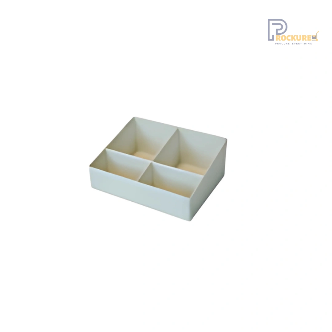 JVD Zen Line II Sachet Tray 4 Compartments – Ivory Melamine