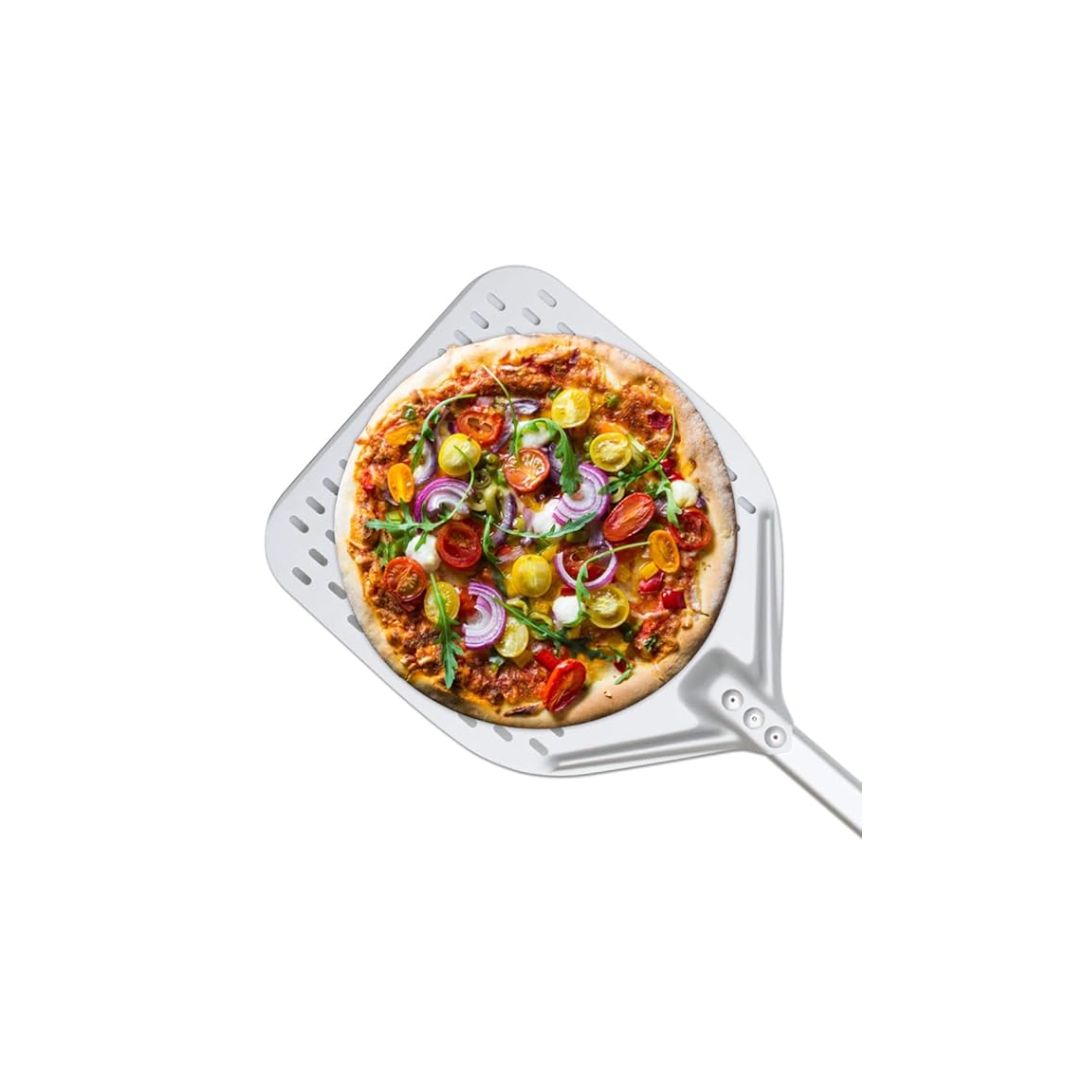 Premium Aluminium Pizza Shovel | 30 cm x 30 cm Blade, 60 cm Long Handle