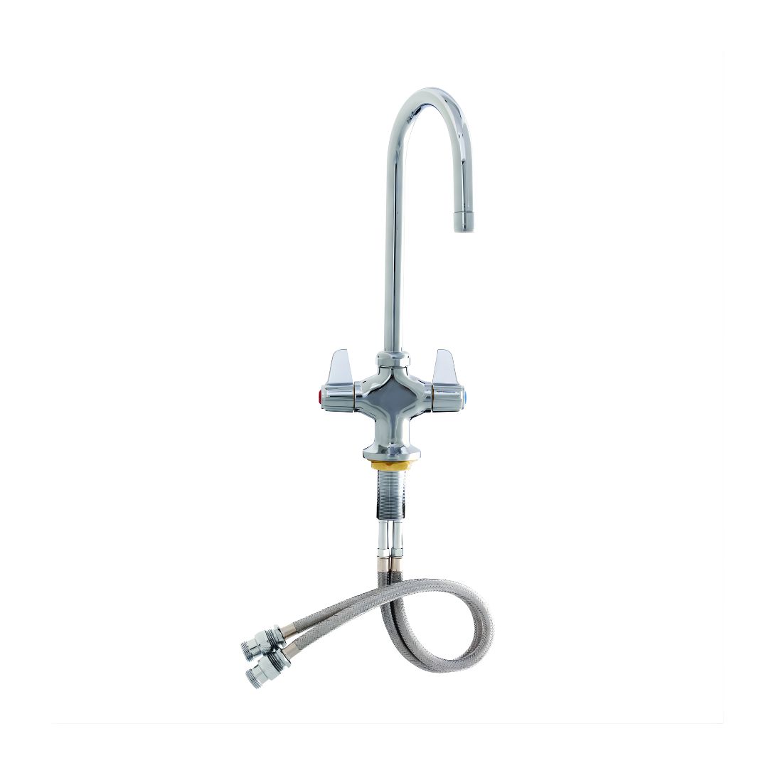 Pre-Rinse Deck-Mount Single-Hole Faucet with 5-1/2" Swivel Gooseneck | 5F-2SLX05