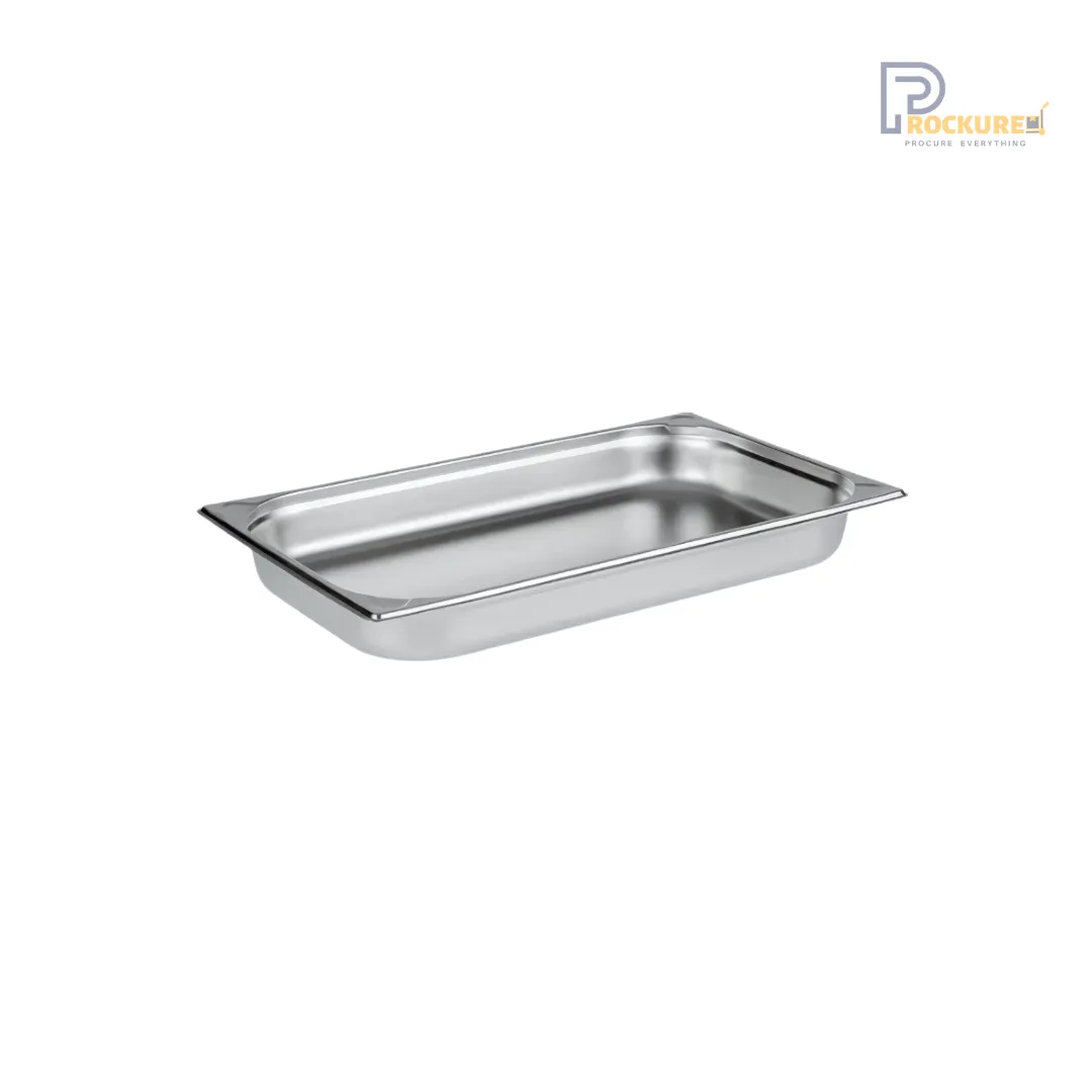 Stainless steel 202 GN Pan 1/1 – 65mm Deep | 9.5L