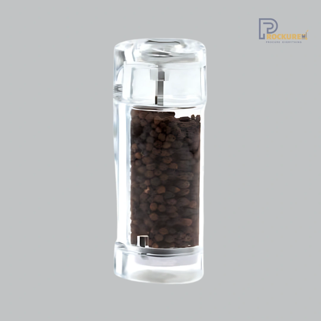 Bisetti Torino Pepper Mill 15 cm (Acrylic) | Compact & Clean