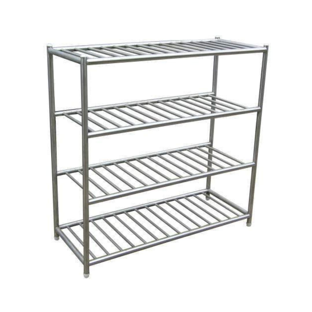 Pot Rack Stainless Steel Commercial – 4 Shelves (1200 × 600 × 1650 mm)