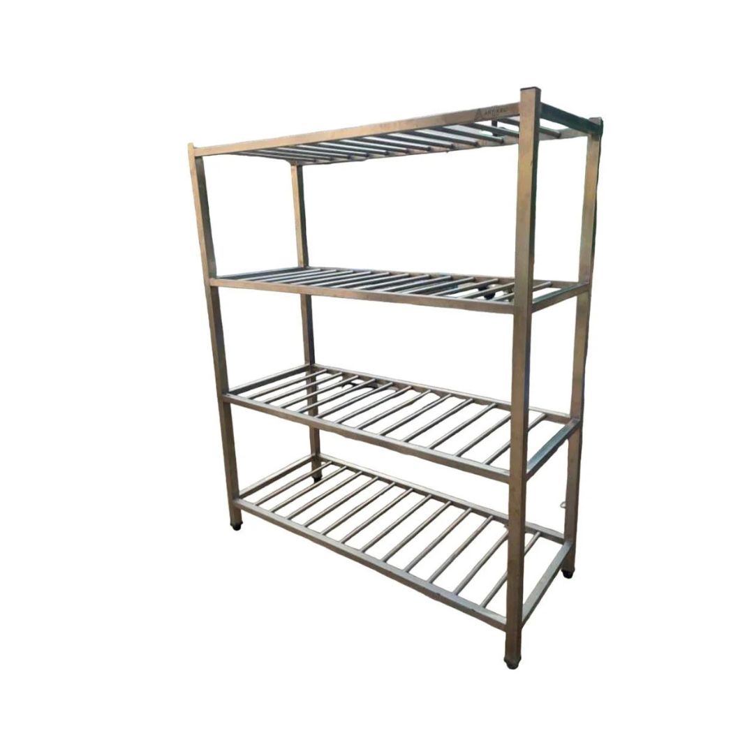 Pot Rack Stainless Steel Commercial – 4 Shelves (1200 × 600 × 1650 mm)