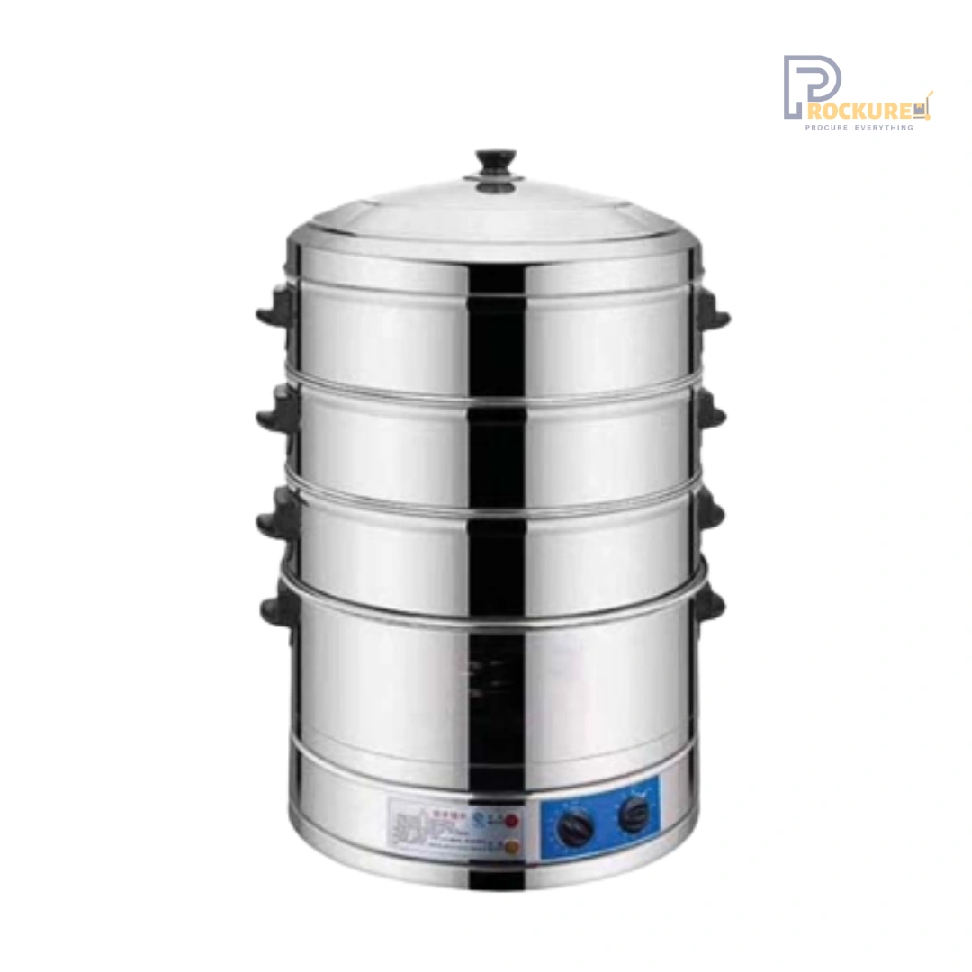 3500W High-Capacity Electric Momo Steamer 40 CM – Stainless Steel, Commercial Use