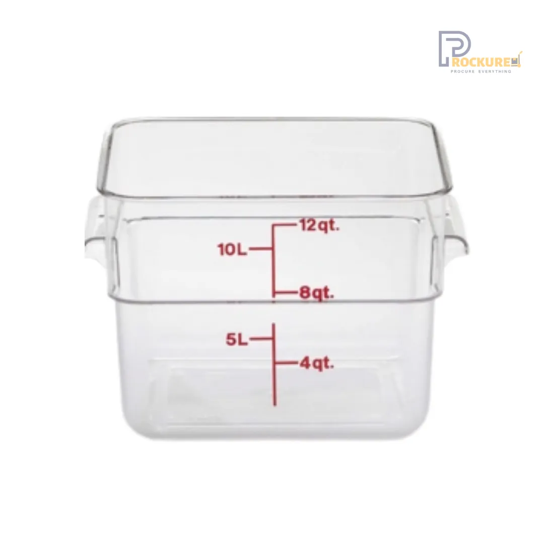 Cambro 12SFSCW Square Storage Container – 12L | Extra-Large Commercial Storage Bin