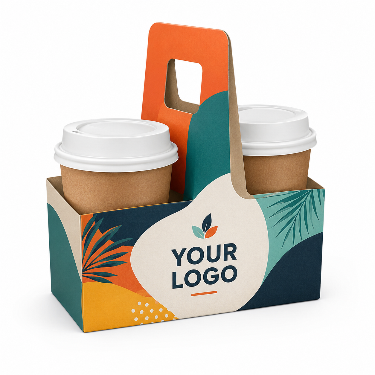 Customizable 2 Cup Holder Multicolor Printed