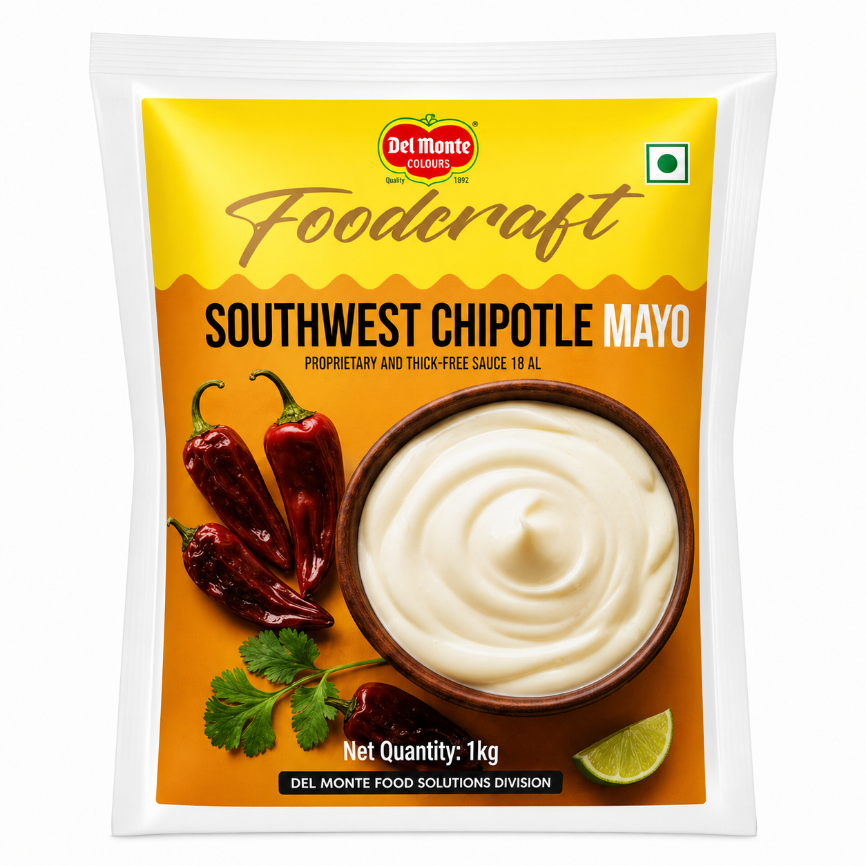 Del Monte Food Craft Southwest Chipotle Mayonnaise 1kg