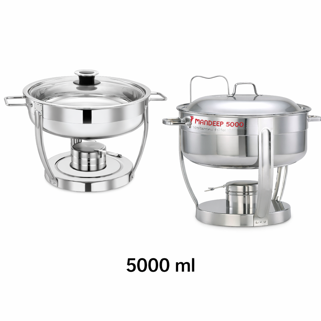 Pradeep Stainless Steel Round Chafing Dish 5 Litre