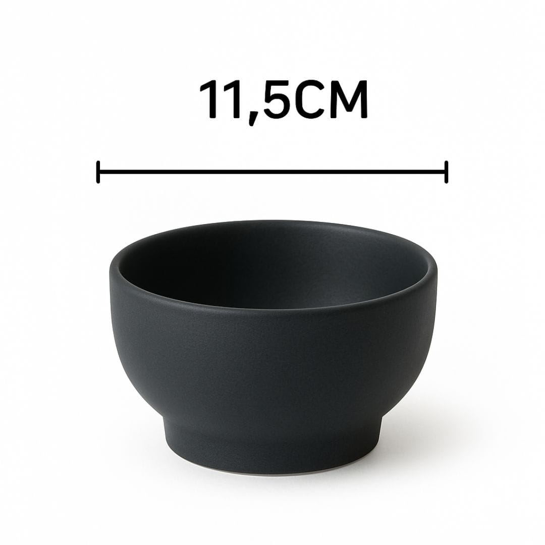 Sanaai Modern Black Soup Bowl Porcelain - 24 Pc Carton for Fine Dining 2